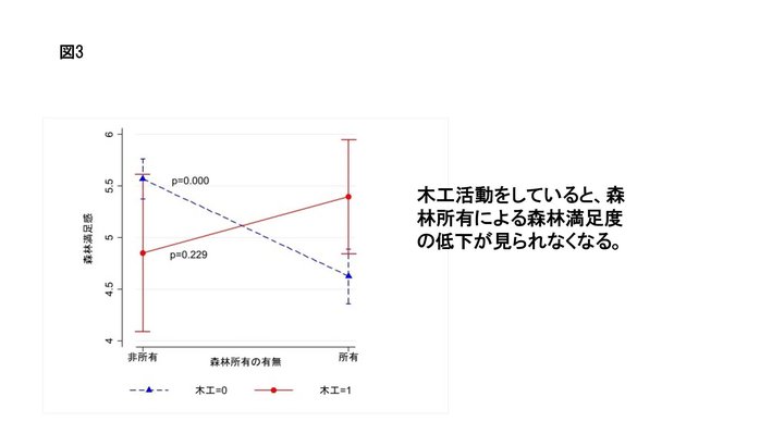 図３　木工活動の調整効果